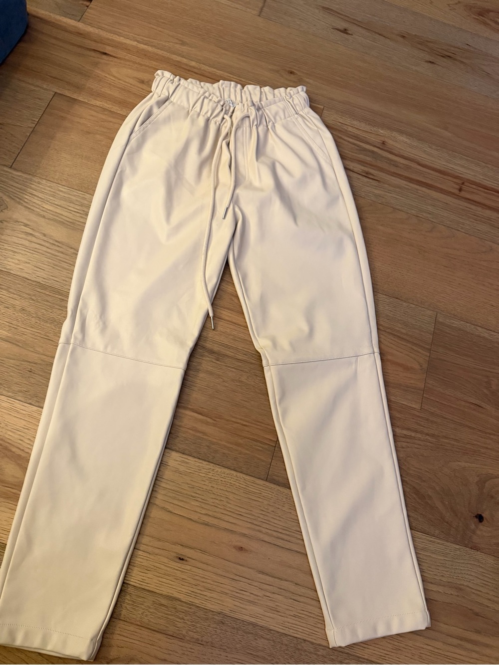 Molly Bracken Vegan Leather Off-White Pant